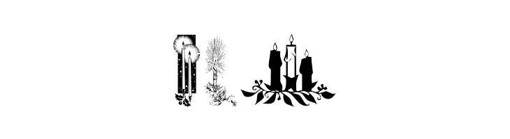 KR Christmas Candles  Free Fonts Download