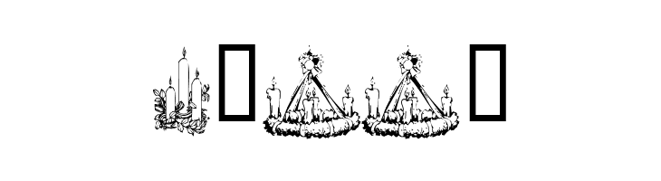 KR Christmas Candles  Free Fonts Download