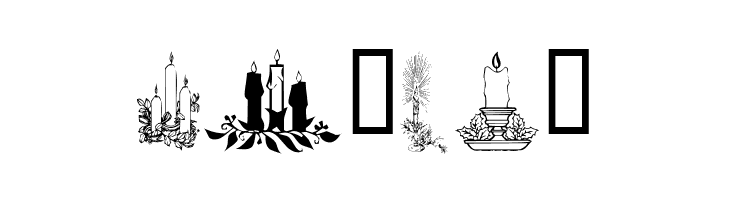 KR Christmas Candles  Free Fonts Download