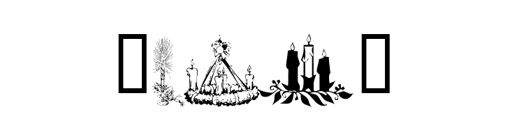 KR Christmas Candles  Free Fonts Download