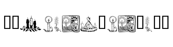 KR Christmas Candles  Free Fonts Download