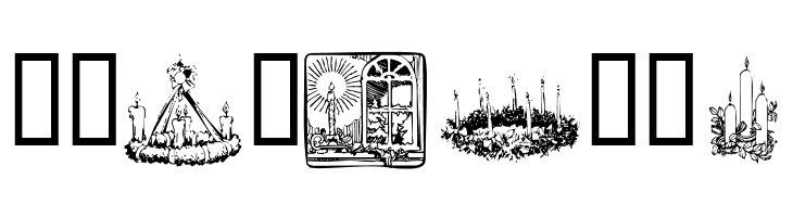 KR Christmas Candles  Free Fonts Download
