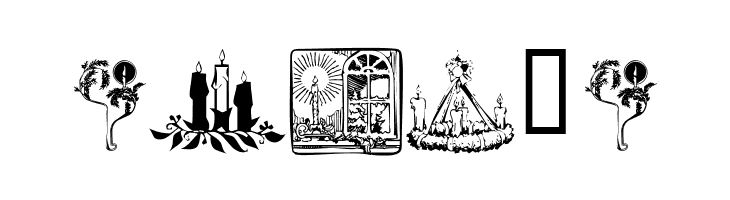 KR Christmas Candles  Free Fonts Download
