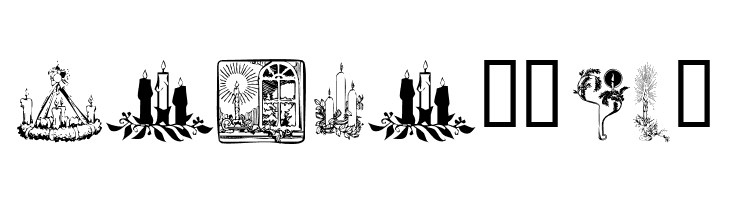 KR Christmas Candles  Free Fonts Download