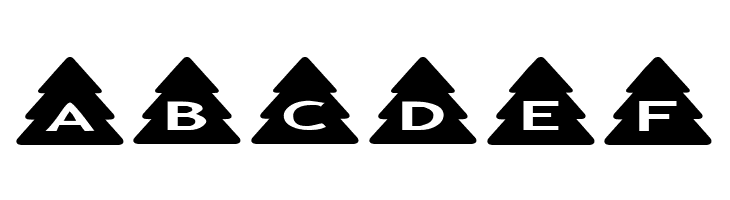 AlphaShapes xmas trees  Free Fonts Download