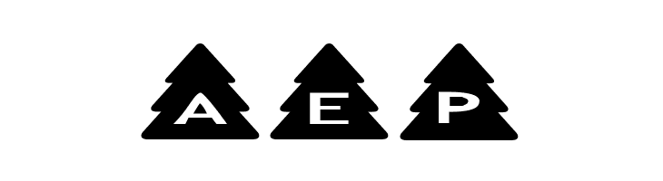 AlphaShapes xmas trees  Free Fonts Download