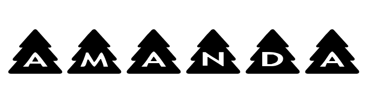 AlphaShapes xmas trees  Free Fonts Download