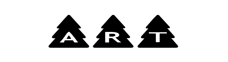 AlphaShapes xmas trees  Free Fonts Download