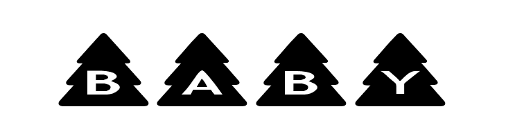 AlphaShapes xmas trees  Free Fonts Download