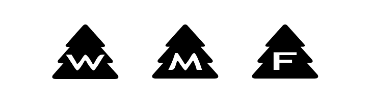 AlphaShapes xmas trees  Free Fonts Download