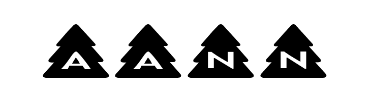 AlphaShapes xmas trees  Free Fonts Download