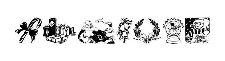 Xmas Clipart 2  Free Fonts Download