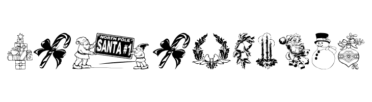 Xmas Clipart 2  Free Fonts Download