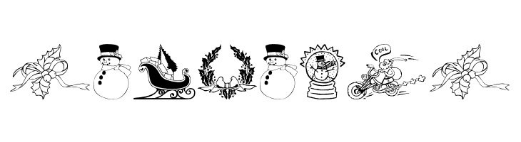 Xmas Clipart 2  Free Fonts Download