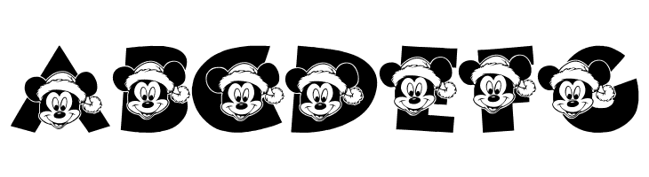 Mickey's Merry Christmas  Free Fonts Download