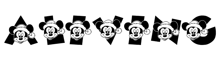 Mickey's Merry Christmas  Free Fonts Download