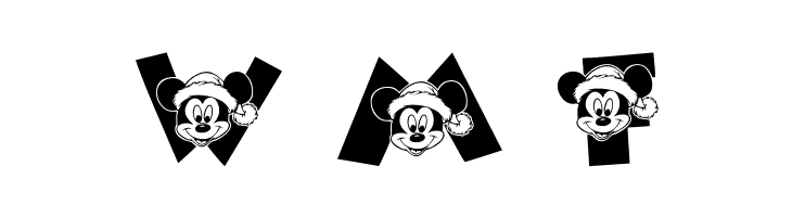Mickey's Merry Christmas  Free Fonts Download