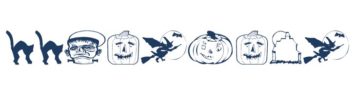 AEZ halloween dingbats font — Lorem ipsum body text preview