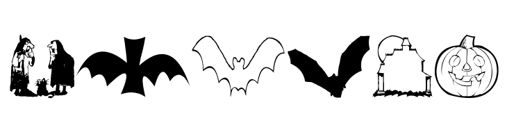AEZ halloween dingbats  Free Fonts Download