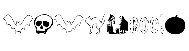 AEZ halloween dingbats  Free Fonts Download