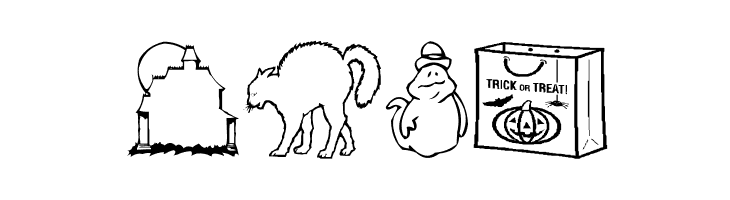 AEZ halloween dingbats  Free Fonts Download