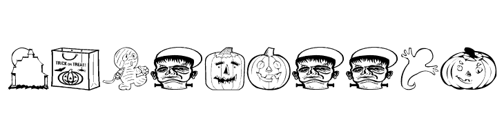 AEZ halloween dingbats  Free Fonts Download