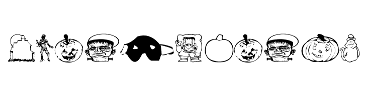 AEZ halloween dingbats  Free Fonts Download