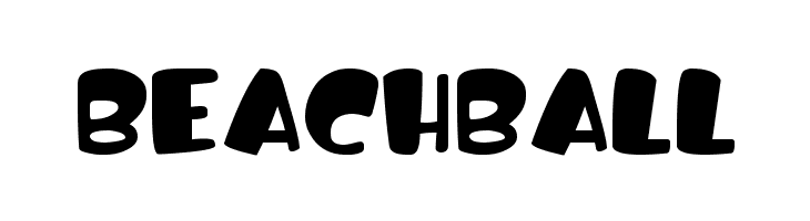 BEACHBALL Balloon Craft Font