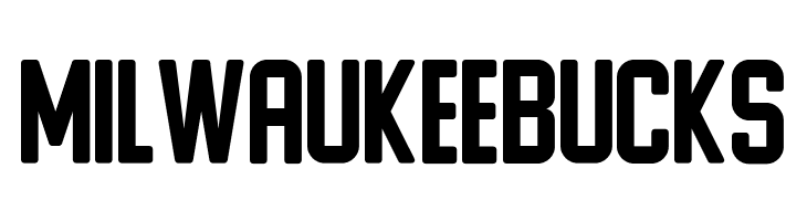 MILWAUKEEBUCKS Ponter Rounded Font