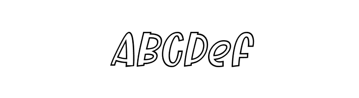 Dotuku Outline Italic  Free Fonts Download