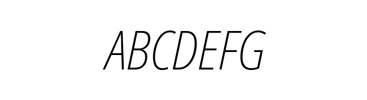 Avrile Sans Condensed ExtraLight Italic  Free Fonts Download