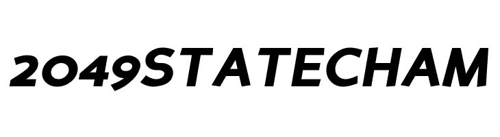 2049STATECHAM Perspective Sans Black Italic Font