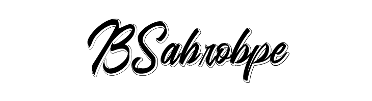 BSahrobpe Badminton Of Shadow Font