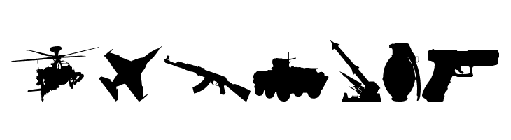 Army weapons tfb  Free Fonts Download