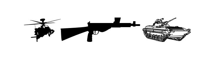 Army weapons tfb  Free Fonts Download