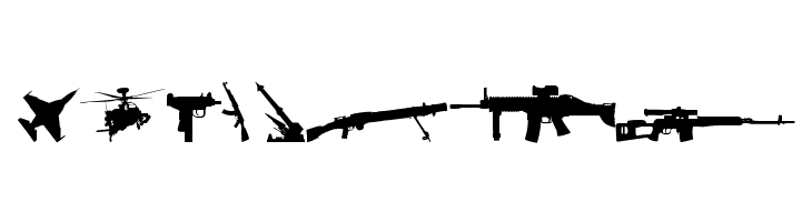 Army weapons tfb  Free Fonts Download