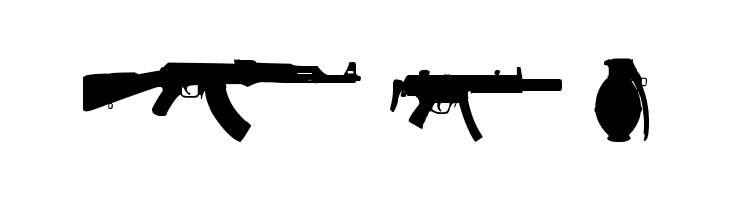 Army weapons tfb  Free Fonts Download