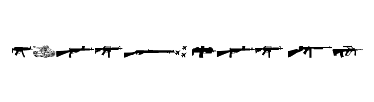 Army weapons tfb  Free Fonts Download