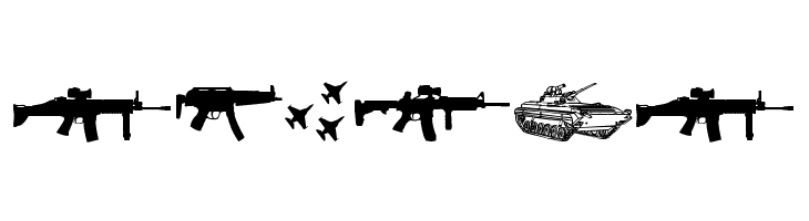 Army weapons tfb  Free Fonts Download