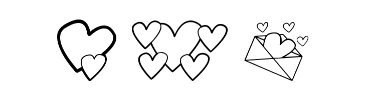 hearts shapess tfb  Free Fonts Download