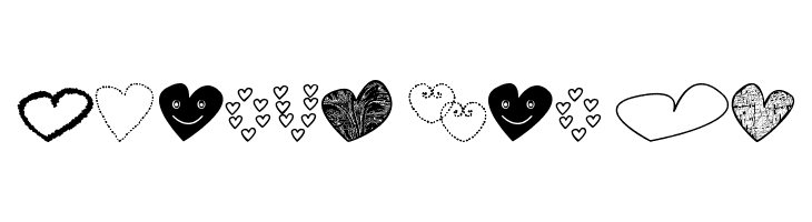 hearts shapess tfb  Free Fonts Download