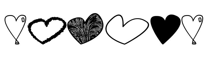 hearts shapess tfb  Free Fonts Download