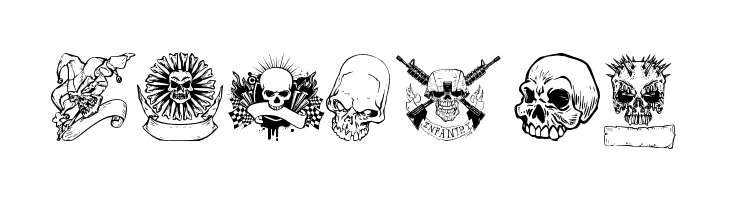 only skulls  Free Fonts Download