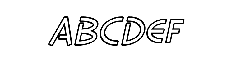 SF Diego Sans Outline Oblique  Free Fonts Download