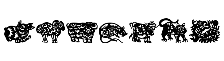 chinese zodiac tfb  Free Fonts Download