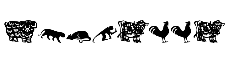chinese zodiac tfb  Free Fonts Download