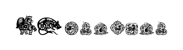 chinese zodiac tfb  Free Fonts Download