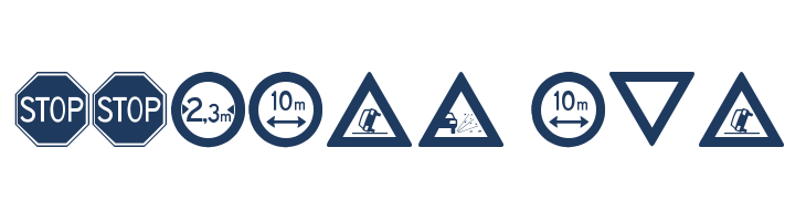 traffic signs tfb font — Lorem ipsum body text preview