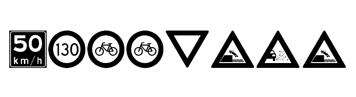 traffic signs tfb  Free Fonts Download