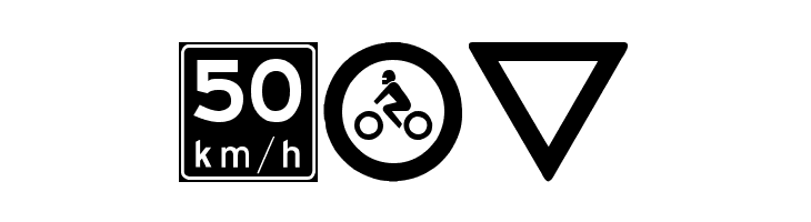 traffic signs tfb  Free Fonts Download